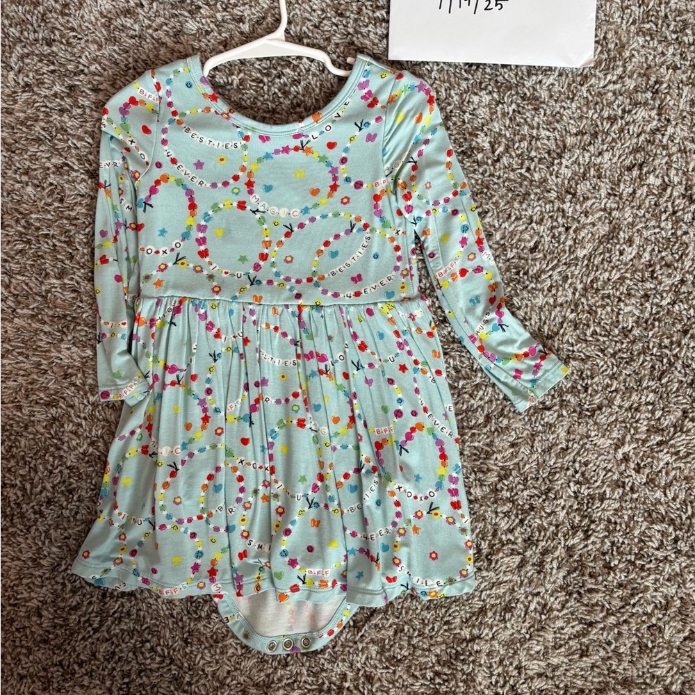 Friends forever twirl dress with bodysuit